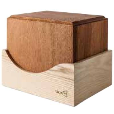 Wave Okume Wood Urn